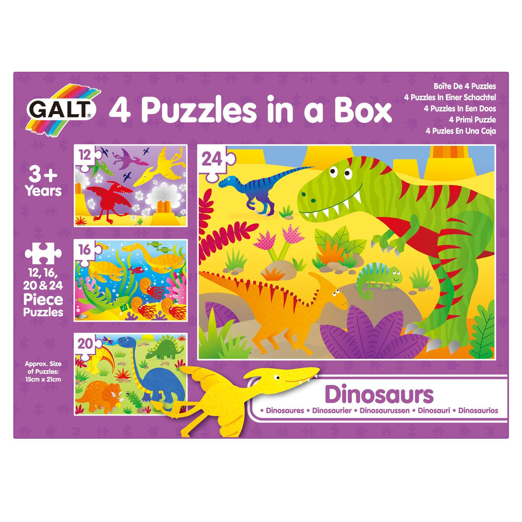 4 Puzzles in a Box - Dinosaurs